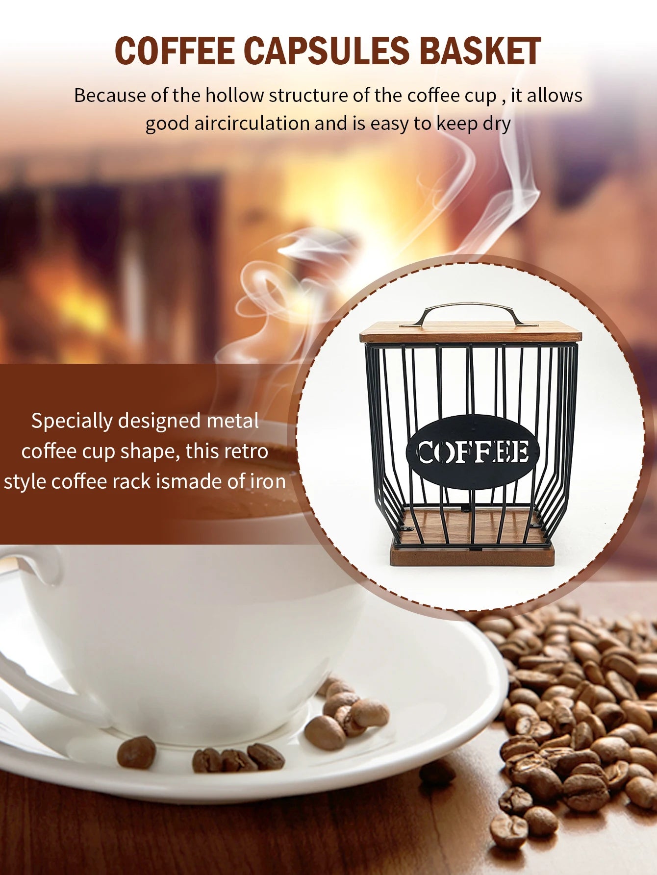 Coffee Capsule Basket Coffee Capsule Holder Coffee Filter Storage Container Basket Coffee Filter Holder with Lid